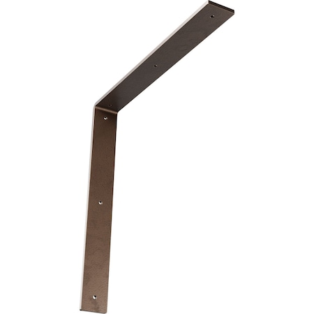 Ekena Millwork Hamilton Steel Bracket, Hammered Dark Bronze 2"W x 16"D x 16"H BKTM02X16X16HAHDB